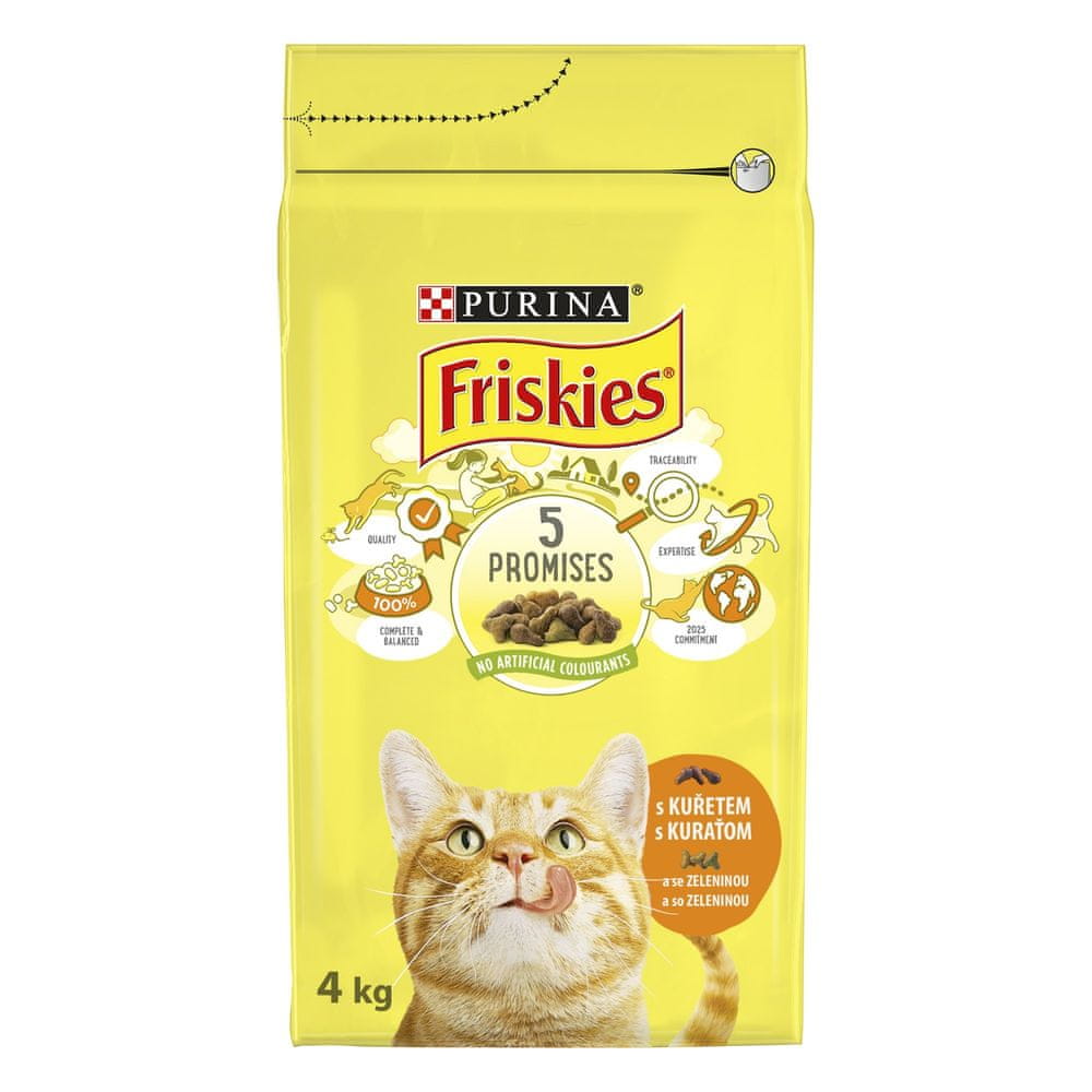 Friskies Cat s kuraťom a zeleninou 4 kg